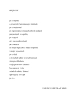 Zdjęcie prezentuje wiersz "Opętanie" autorstwa Mirosława Króla, który zdobył pierwsze miejsce w 10. Kazimierskim Konkursie Jednego Wiersza.